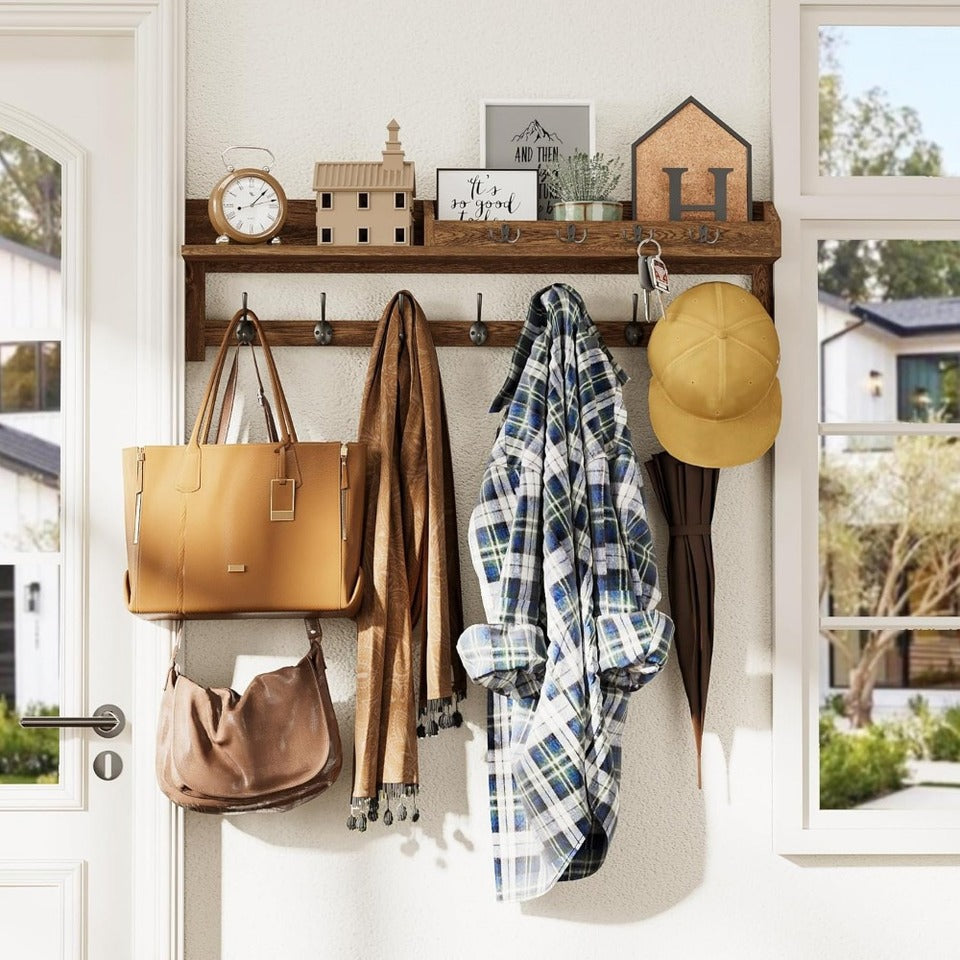 Multi-Hook Entryway Rack