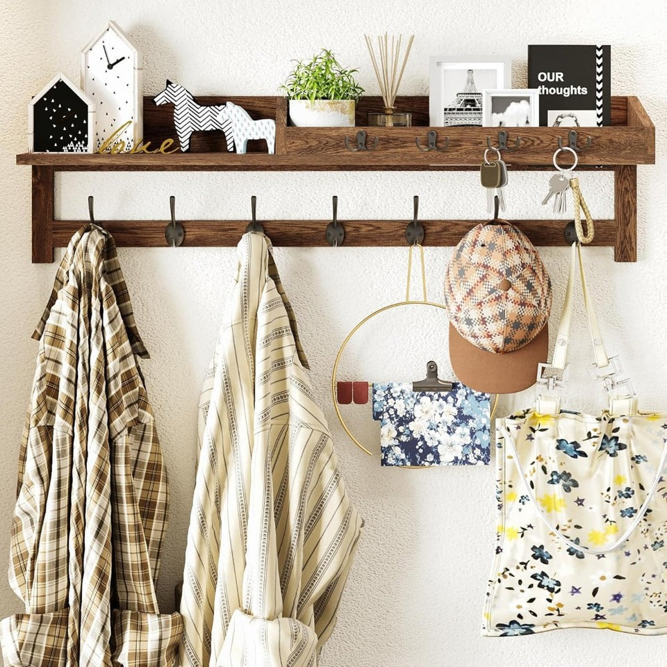 Multi-Hook Entryway Rack