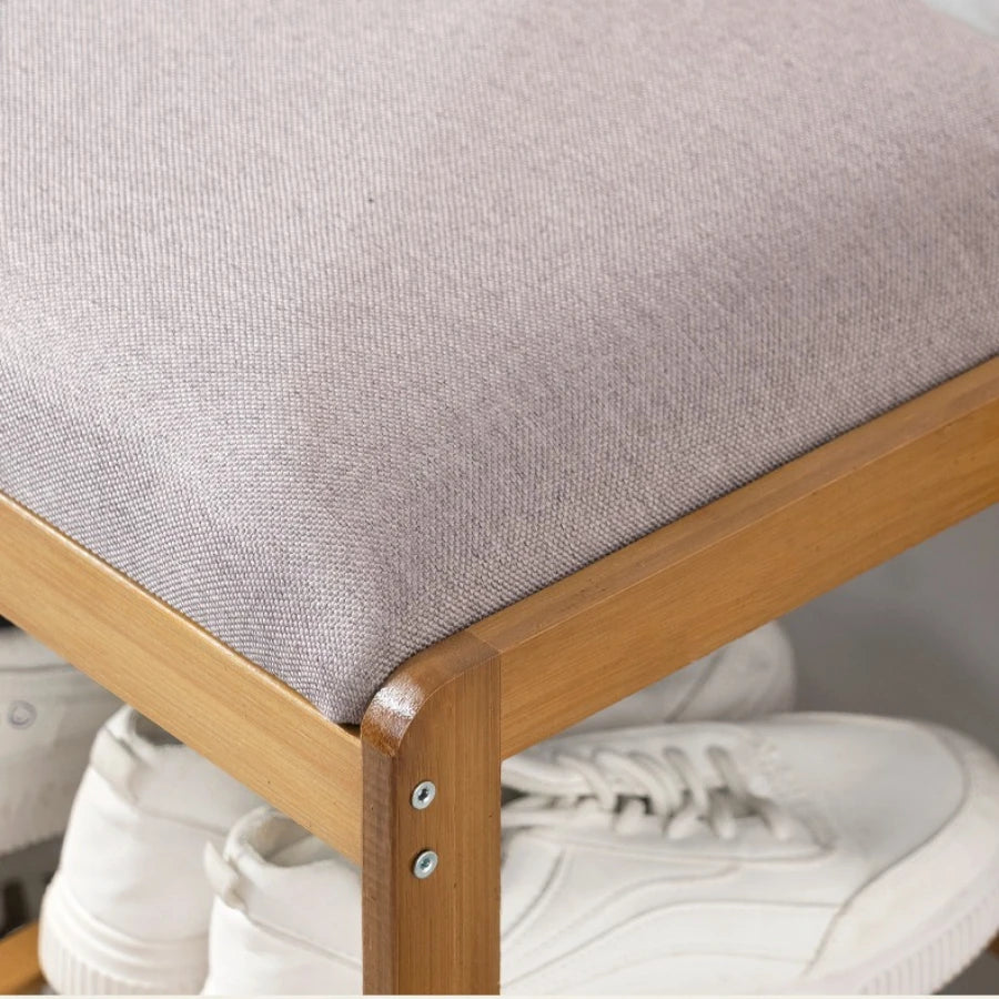 Bamboo Bench & Shoe Rack