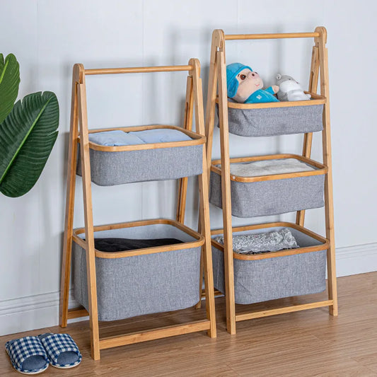Bamboo Twin-Basket Laundry
